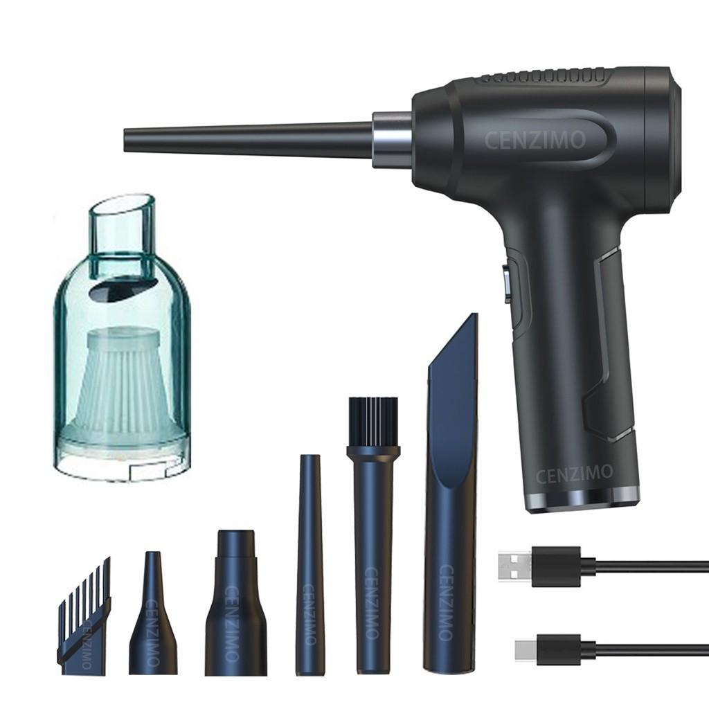 

Беспроводной Портативный Воздушный Пылесос Бытовой Беспроводной Воздуходув Перезаряжаемый Воздуходув для Пыли Для Компьютерной Клавиатуры 3 в 1 чёрный