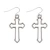 Fashion Exaggerated Hollow Cross Ins Trend Retro Punk Style Earrings