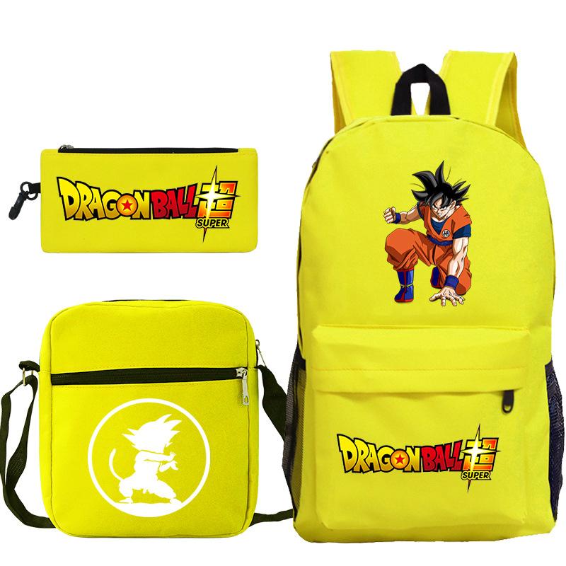 Dragon ball dragon ball three-piece set animation periphery new pencil case set leisure student backpack