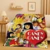 Coperta in Flanella Classica Cartoon Caramelle Dolce Ragazza, Coperta Morbida Calda in Peluche per Casa Camera da Letto Letto Divano Ufficio Bambino