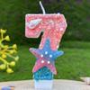 Handmade Ocean Starfish Birthday Cake Candles - Creative Digital Party Decoration for First Birthdays