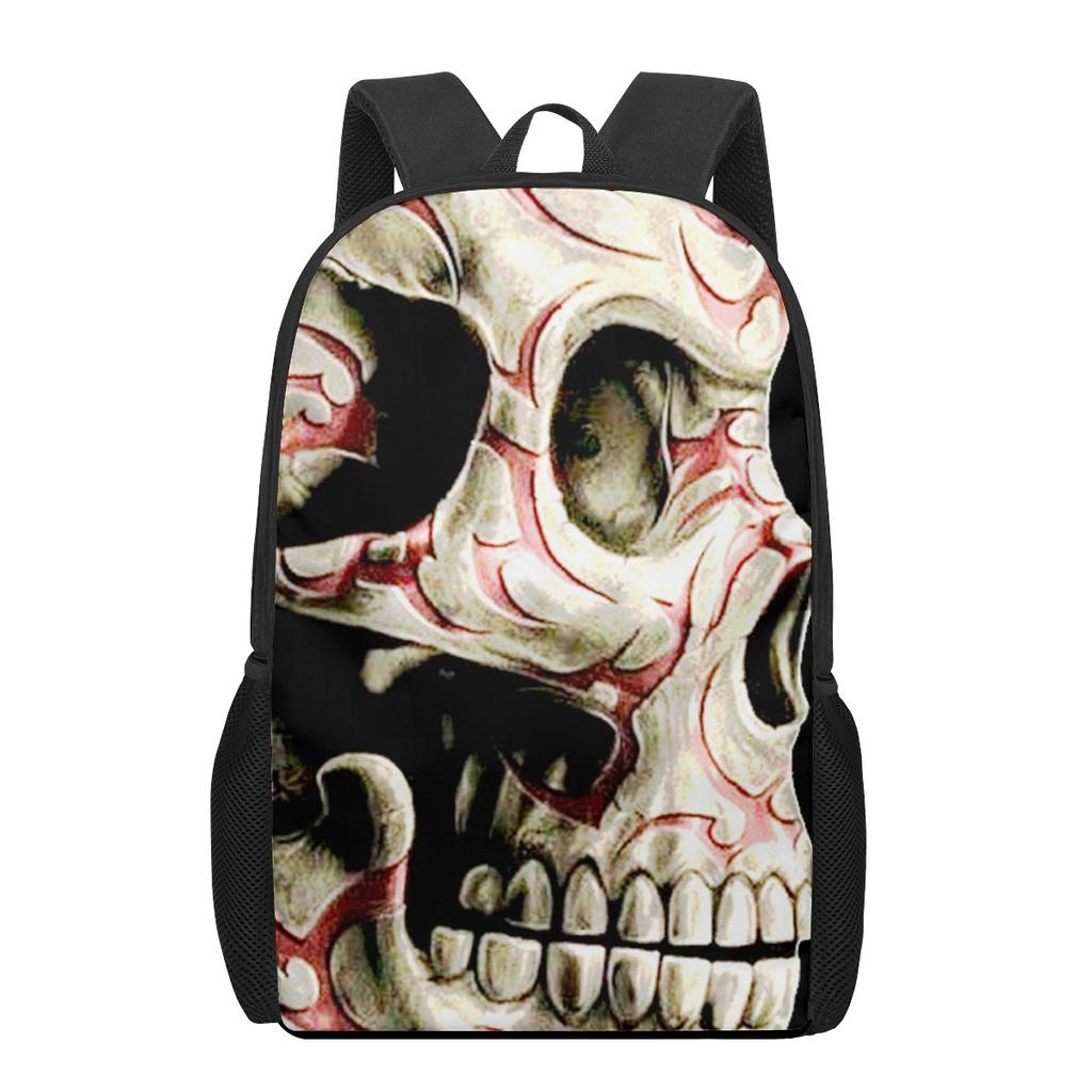 Kreativer Gothic Totenkopf bedruckter Teenager Casual Umhängetaschen Jungen Mädchen Schultasche Frau Männer Reiserucksäcke Laptop-Rucksack