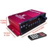 DC 12V Power Amplifier with Dual Mic Stereo FM and Low Latency Digital Audio Player BT5.0 Hi-Fi Input, 2-Channel Sound, Built-in Radio,