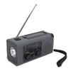 Solar Crank Radio Emergency LED Flashlight Cell Phone Charger 2000mAh Portable Rechargeable AM FM NO