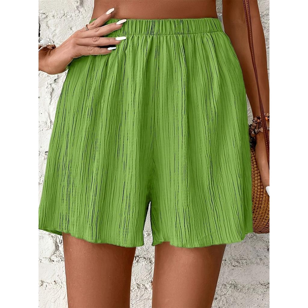 Dámské letní šortky s elastickým pasem - Prodyšné a pohodlné, Multifunkční na pláž, na piknik, pro volný čas, Elegantní vzhled, Měkká tkanina