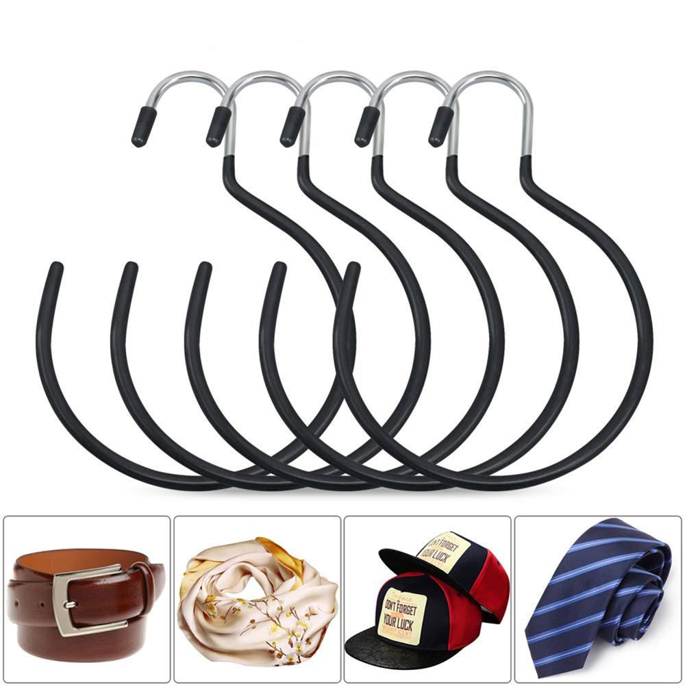 Scarves Belts Ties Hanging Hook Non-Slip Non-Snag Metal Belt Rack Scarf Ring Hangers Belt Hanger