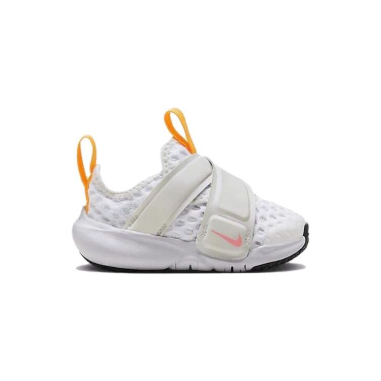 Nike Flex Advance BR TD Comfortable Non-Slip Shock Absorbing Low-Top Walking Shoes Baby Shoes White Orange DC9367-100