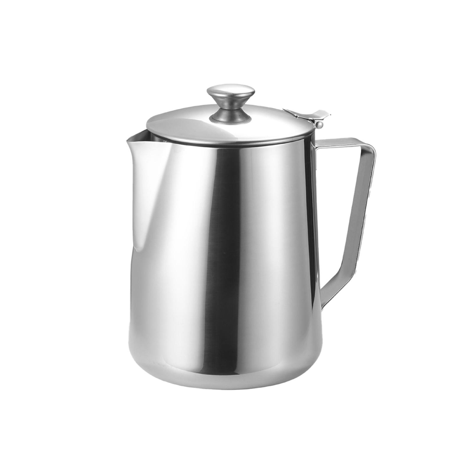 

Толстая и удобная ручка Кувшин для вспенивания молока из нержавеющей стали с крышкой 350ml