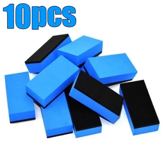 30/1PCS Car Ceramic Coating Sponge Applicator Glass Nano Wax Coat Sponges Blue Square Sponge and Cloth Cleaning Accessory
