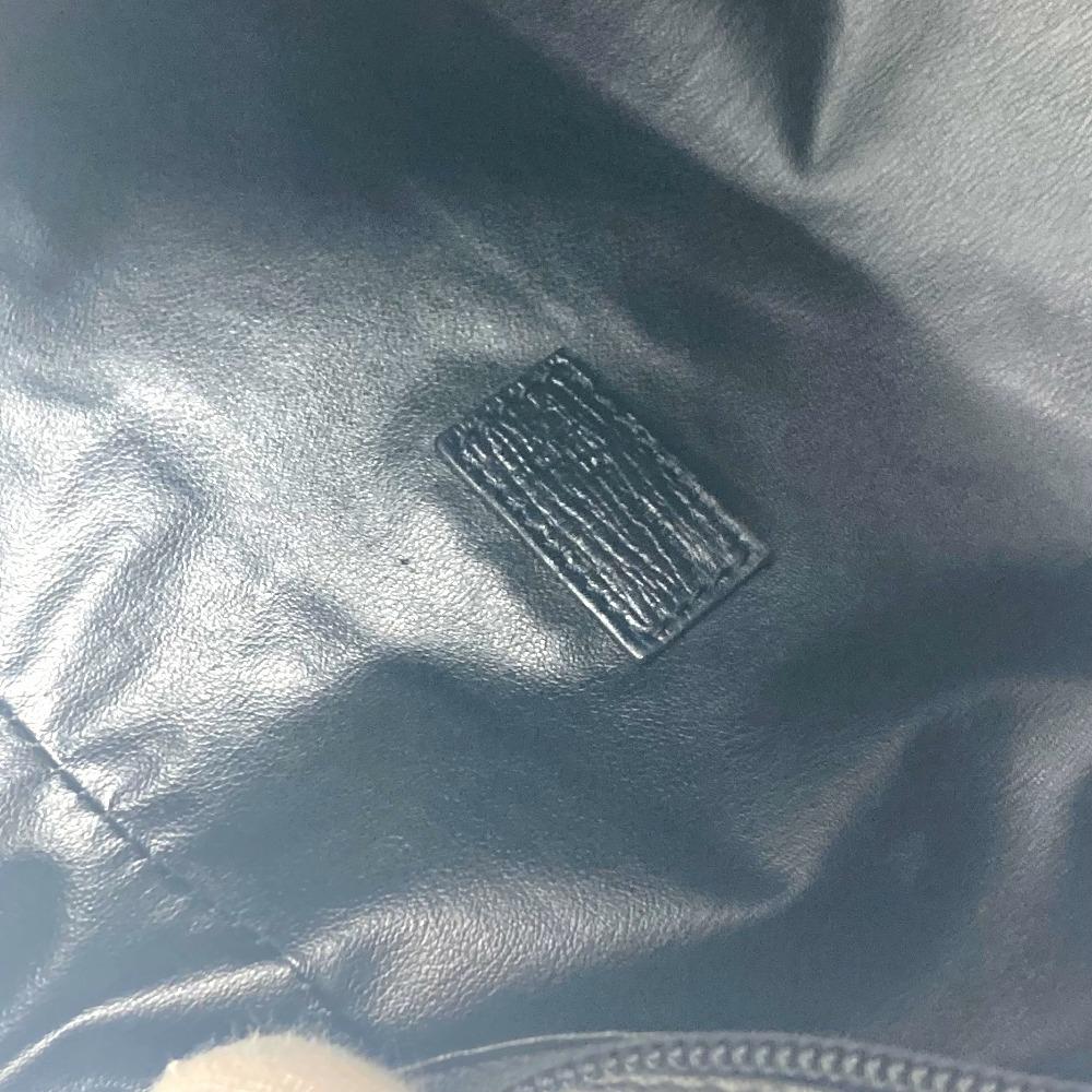 FENDI Zucca logo bag pouch Cluch Bag  PVC Black