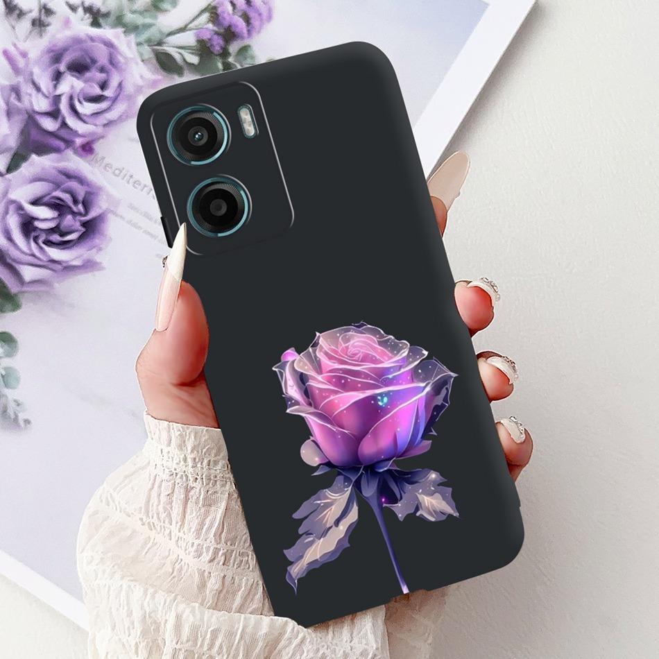 For Motorola Moto G05 G15 E15 2024 Floral Butterfly Phone Case For MOTO G05 G15 E15 4G Black Silicone Soft Lightweight Case