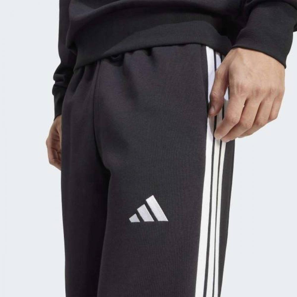 Adidas Unisex Cozy Loose Fit Essential 3 Stripe Fleece Pants