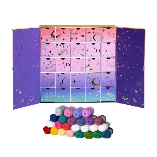 

Yousheng Crochet Society Advent Calendar 2025 25-Day Yarn Crochet Pattern Christmas Countdown Calendar DIY Crafts Holiday Gift for Crochet Lovers B