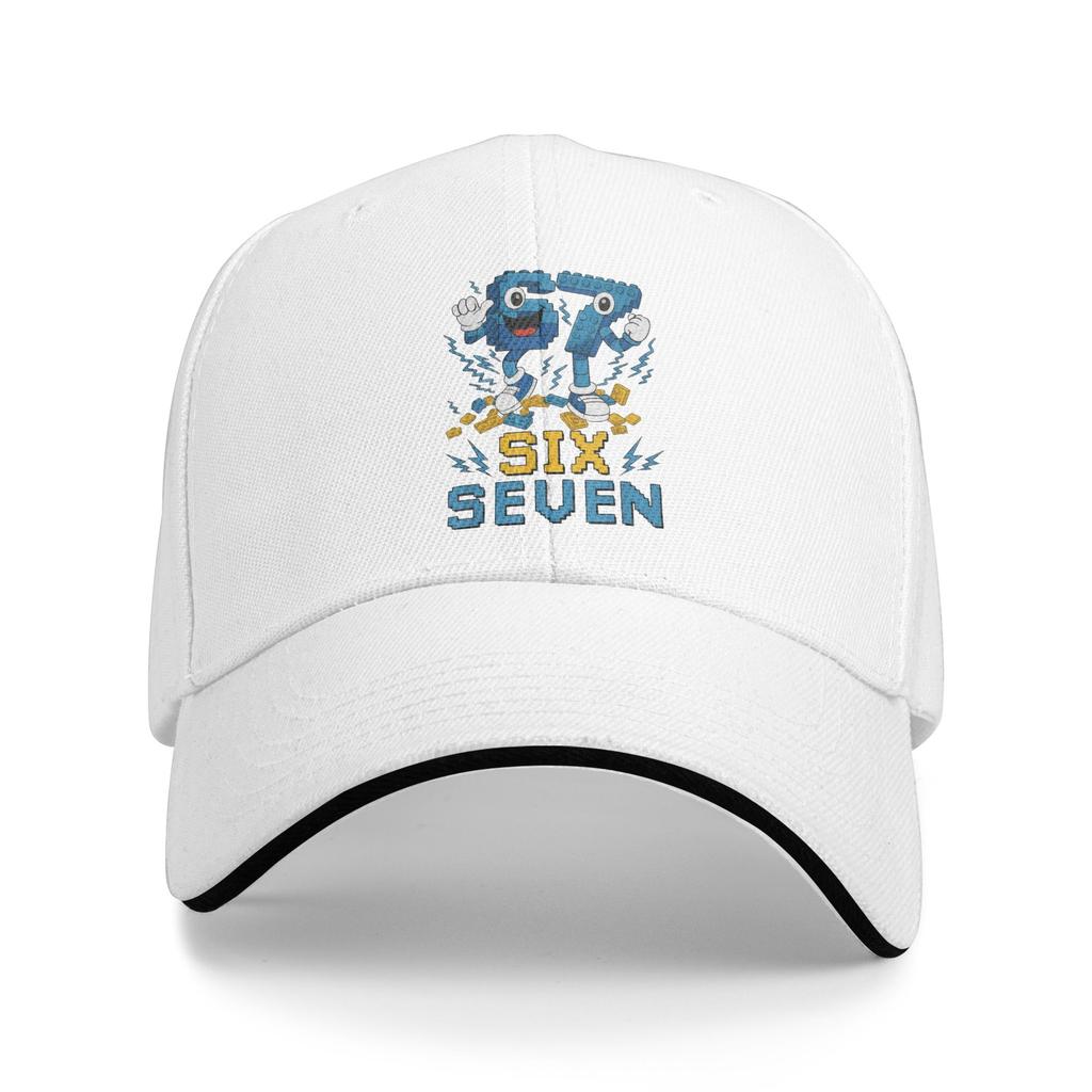 Funny Meme 67 Six Seven 6 7 Italian Brainrot Sun Baseball Cap Summer Male  Design Hip Hop Hats Hot Sale Trendy Snapback Cap