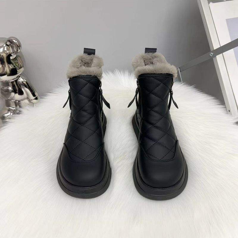 Snow boots women's winter 2025 new velvet thickened Northeast cotton shoes waterproof, non-slip and warm fluffy short boots