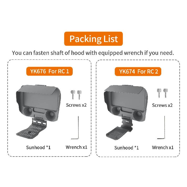 Sunnylife RC 2 Sunhood Joysticks Protector Sunshade for DJI Mini 4 Pro/Air3/Flip RC 2/1 Remote Controller Full Screen Protection