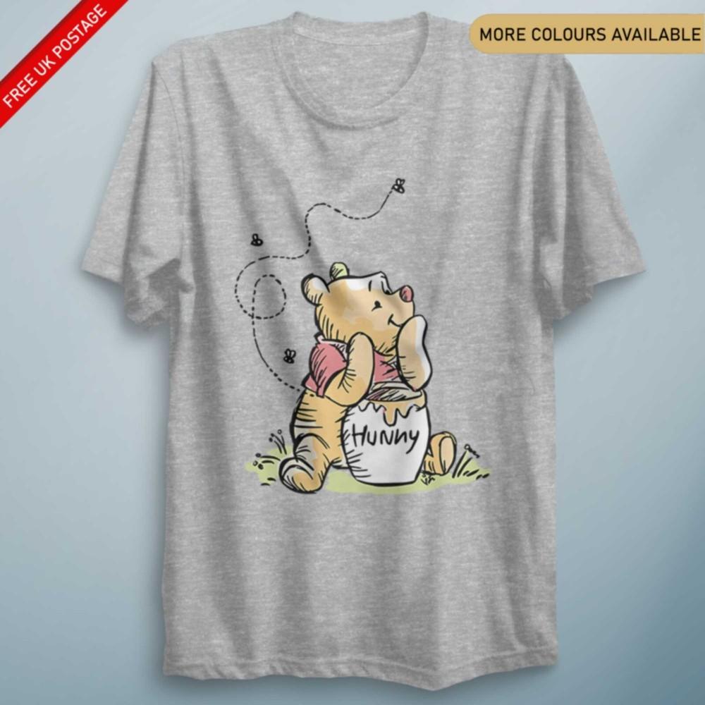Cute Hunny Winnie T Shirt Kids Tee Adults Top Pooh Top Tshirt Christopher Ro bin