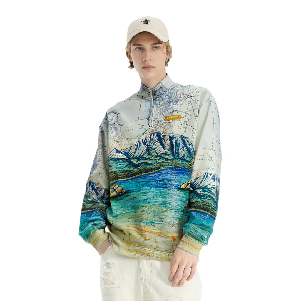 Kith For Columbia Lake Tahoe Quarter Zip Chalk Men Tops Multi-Color KHM032096-410