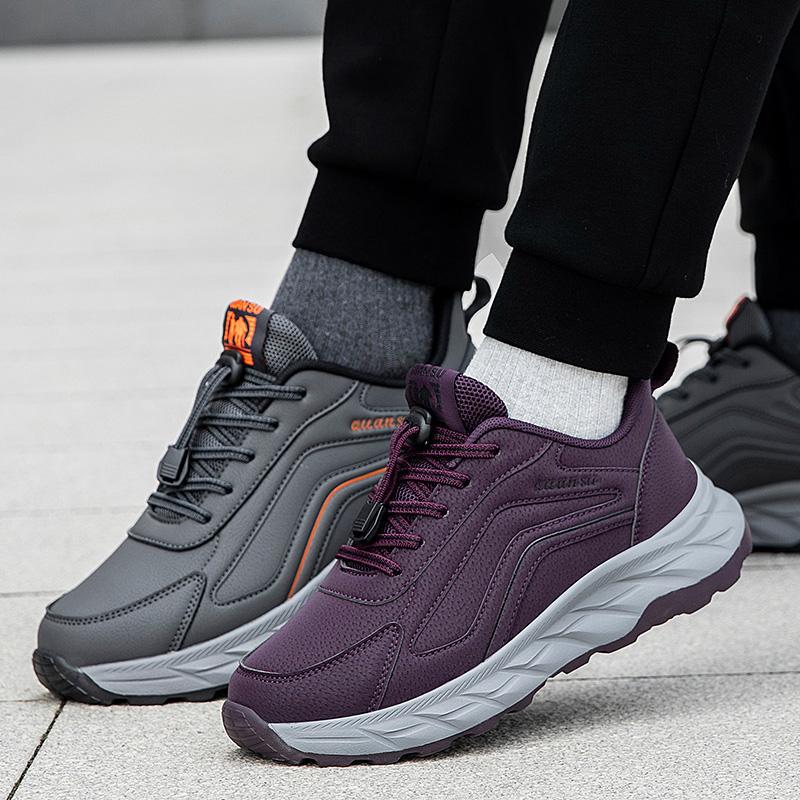 Jesienne nowe skórzane wodoodporne buty dla seniorów damskie lekkie buty dla mamy antypoślizgowe buty do chodzenia dla osób w średnim i starszym wieku buty codzienne dla taty