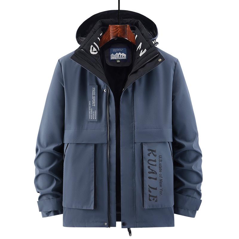 Winter new cotton-padded clothes can be removed from the liner men's thickened cotton-padded clothes men's two-piece set of large-size cotton-padded j