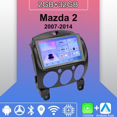 Android Carplay autórádió Mazda 2 2007-2014 multimédia lejátszó fejegység sztereó GPS navigáció BT WIFI 2+32GB