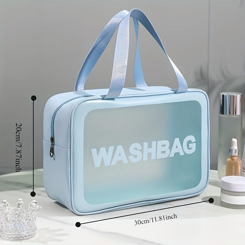 Large Waterproof Toiletry Bag - Transparent PVC Travel Cosmetic Organizer -Women'S Handbag, Holiday Gift, Durable Zipper Closure