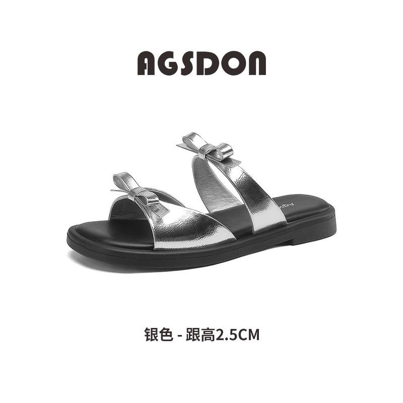 Flat-bottomed slippers new summer skirt evening French soft-bottomed sandals