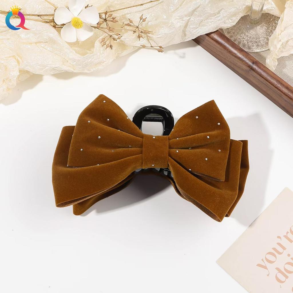 Premium Hair Clips for Women: Bow-knot Claw Clips for Thick and Thin Hair, Big Non-slip Bow Clips In Black