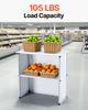VEVOR Portable Tradeshow Podium Table, 78,5 × 38 × 181,5 cm, Display Exhibition Counter Stand Booth Fair with Wall