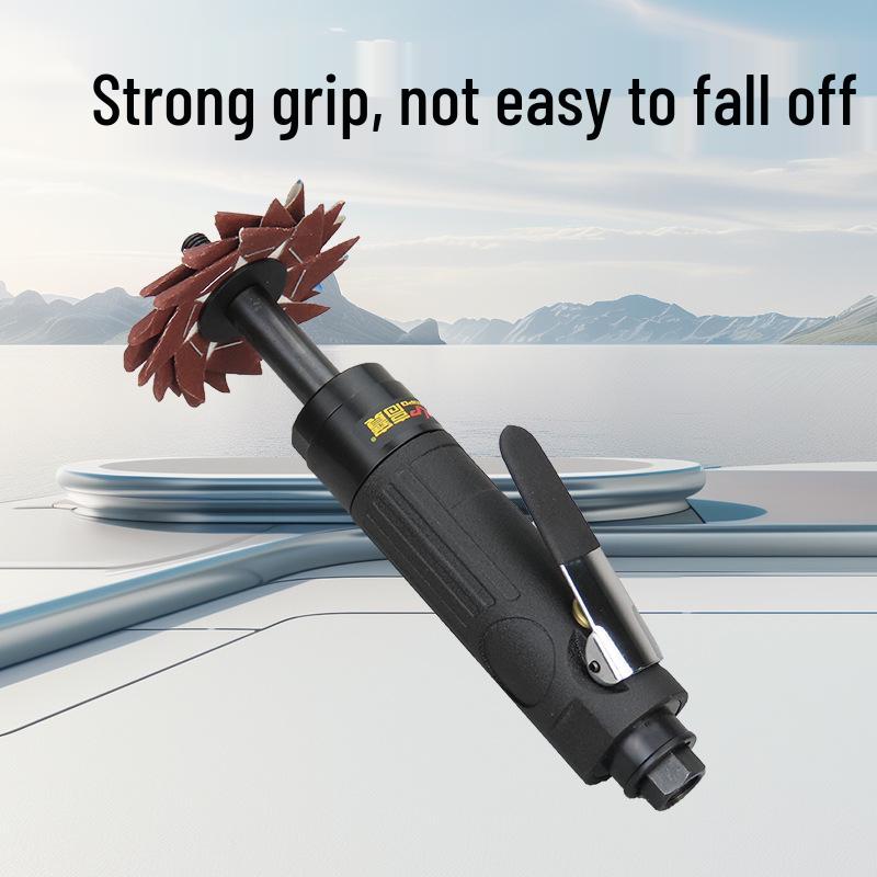 Gaobao Pneumatic Octagonal Sander Grinder: Air-Powered Eight-Petal Wood Polisher.