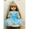 22inch Newborn Soft Silicone Vinyl Reborn Toddler Girl Doll Princess Betty with Long Gold Wig Hair Dolls Toy