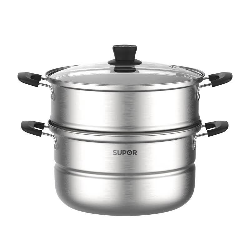 SUPOR Stainless Steel 2-Layer Visual Steamer Pot 2-Layer