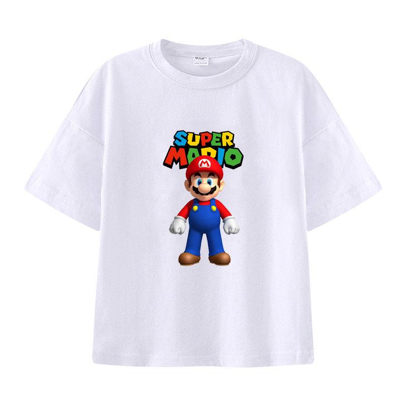 226 Super Mario Bros ShortSleeved  Kids TShirt 100 Cotton Game Accessories for Girls Suitable for Students Boys Clothes