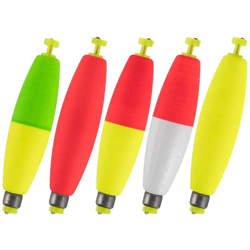 12Pcs Weighted Floats for Fishing Bobbers Fishing Foam Bobbers Fishing Corks Pegs Fishing Bobbers with Pipe Plugs