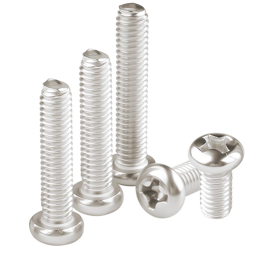 Yigu Carbon Steel Phillips Round Head Machine Screws, Nickel Plated PM Pan Head, M1M3M4 Electronic Small.