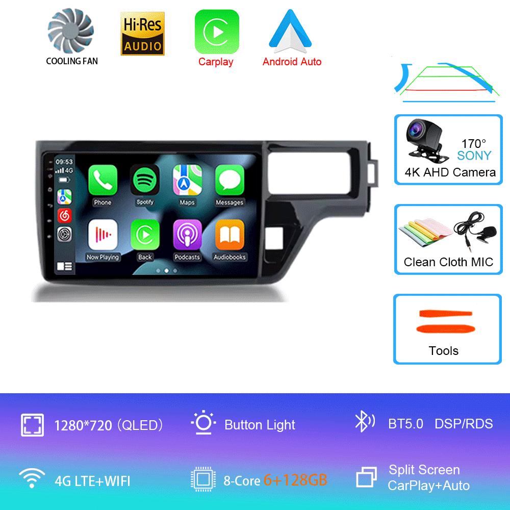 For Honda Stepwgn 5 2015 - 2021 RHD Car Radio Multimedia Headunit QLED System Navigation GPS Auto Android 2 Din DVD