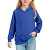 Big Kids' Solid Hoodie - Unisex Pullover Sweatshirt