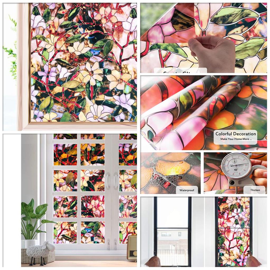 2/3/5M mată fereastră folie confidențialitate opacă non-adeziv decalcomanii sticlă vinil folie statică agățată pătat fereastră autocolant pentru acasă