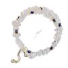 Natural White Crystal Gravel Lapis Lazuli Design Sense Collarbone Chain Necklace