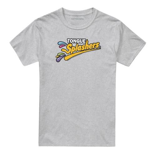 Dubble Bubble Unisex Adult Tongue Splashers Logo Heather T-Shirt