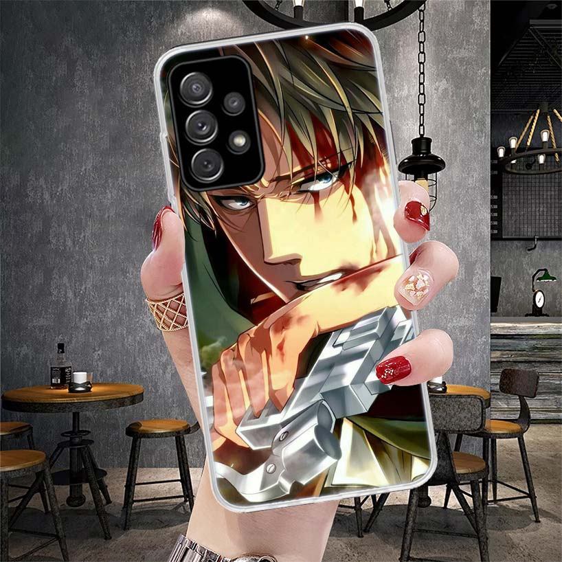 Titan Attack Levi Phone Case For Samsung Galaxy A12 A22 A32 A52 A72 A02S A51 A50S A71 A70 A31 A20S Note 20 Ultra S10 A10S Galaxy