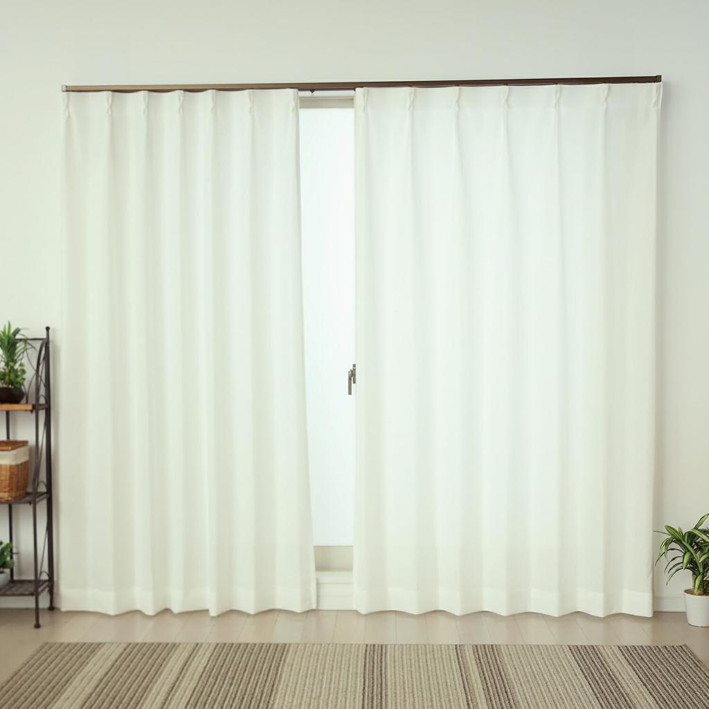 4355 Lace Hard to See Through During the Made in 100cm Wide x 176cm Set of 2 Improved Heating and Cooling Efficiency "Taylor" Off-White Curtains,