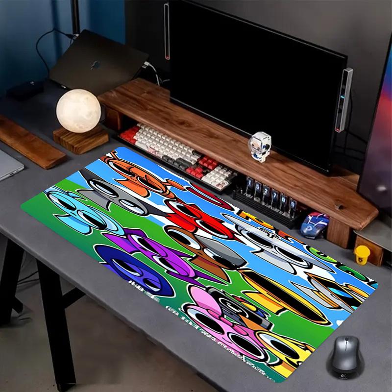 Sprunki Game Print Mouse Pad, Anti‑Slip Desktop Keyboard Mat, for PC Laptop Gaming Working Daily Use, Cool Festival Surprise Gift