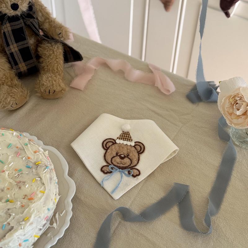 RENEXTOP HW-011 Blue Little Bear Pet Bib