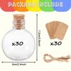 Spherical Plastic Potion Bottles Ball Shape Round Bottles 3.4 Oz Sand Art Bottles with Corks and Tags Decorative Bottle Candy