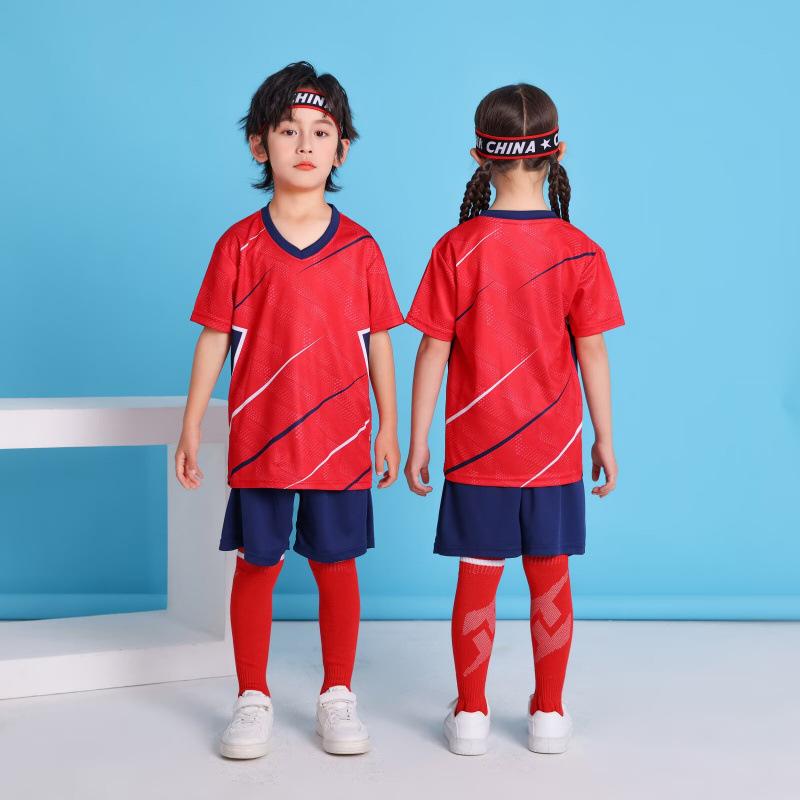 

Children S Football Suit Set Children S Jersey Boys And Girls Football Training Suit Kindergarten Group Buying Printing 16 yards красный