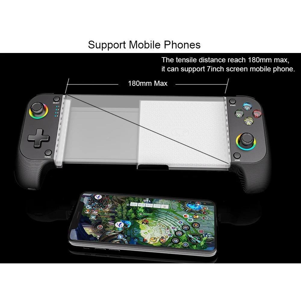 Wireless Gaming Controller Compatible with Switch, Android, IOS, Extendable Controller with Hall Joystick, Vibration