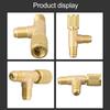 Adattatore a T a Connessione Rapida Con Valvola in Ottone SAE da 1/4" Per R22 R12 R134 Adattatore Adattatore Tubo di Conversione Porta AC Alta/Bassa