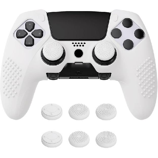 PlayVital 3D Studded Edition Anti-Slip Silicone Cover Case for ps5 Edge Controller, Soft Rubber Protector Skin for ps5 Edge Wireless Controller with