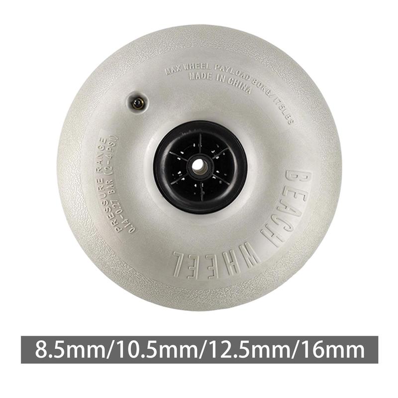 16 inch Balloon Wheels Replace Parts High Performance Accessories Inflatable Balloon Tire Gray for Kayak Trolley Fishing Cart